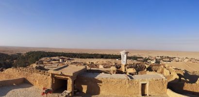 Chebika oázis panorámakép Chebika oázis panorámakép