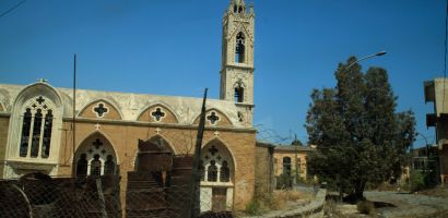 Agia Zoni templom Varosha szellemvárosában Agia Zoni templom Varosha szellemvárosában