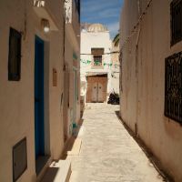 Utca Hammamet óvárosában Utca Hammamet óvárosában